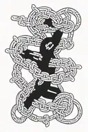 chain links tattoo design idea