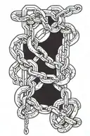 chain links tattoo design idea