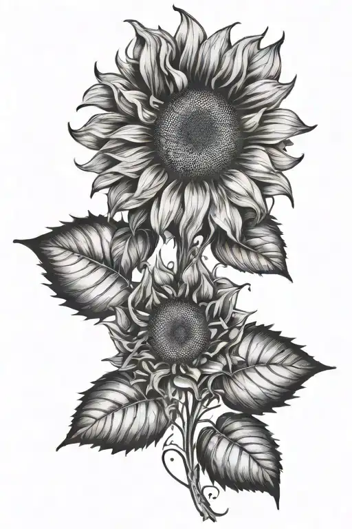 Sunflower tattoo with name Ella Enchanted Movie tattoo design idea