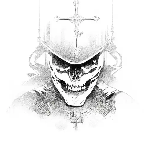 russian mob cross tattoo design idea