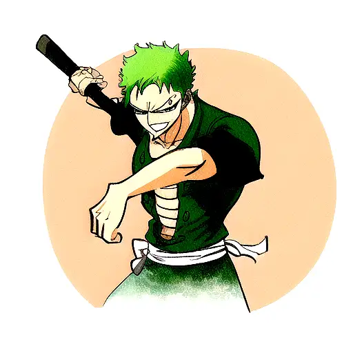 zoro from one piece  tattoo design idea