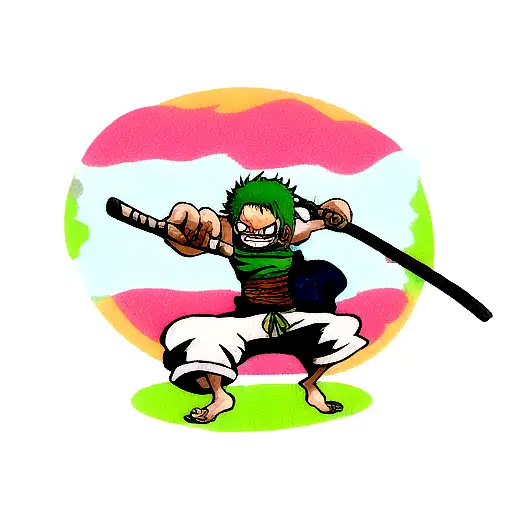 one piece zoro tattoo design idea
