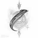 andromeda galaxy simple tattoo design idea
