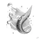 andromeda galaxy simple tattoo design idea