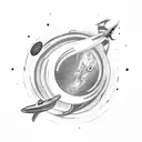 andromeda galaxy simple tattoo design idea