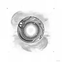 andromeda galaxy simple tattoo design idea