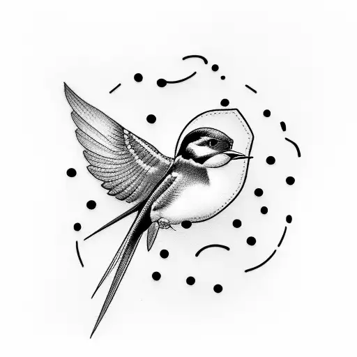Swallow Bird tattoo design idea