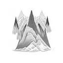 oregon trees and mountains with hawaiian twist tattoo design idea