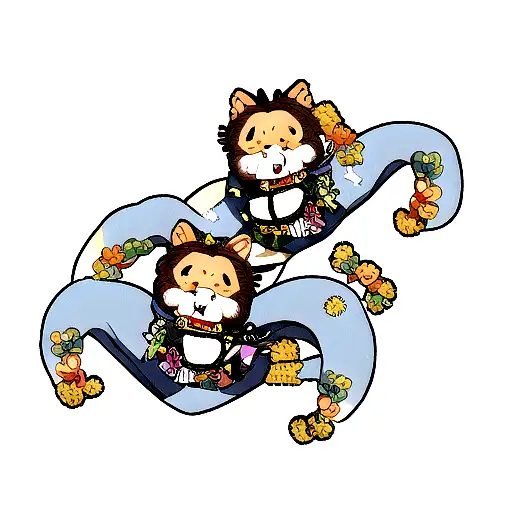 cascabeles y dientes de león tattoo design idea