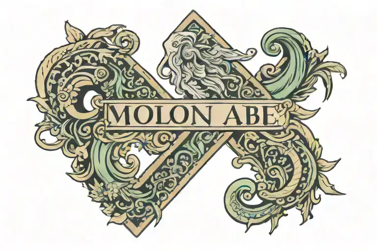 molon labe tattoo in ancient Greek mythology tattoo design idea