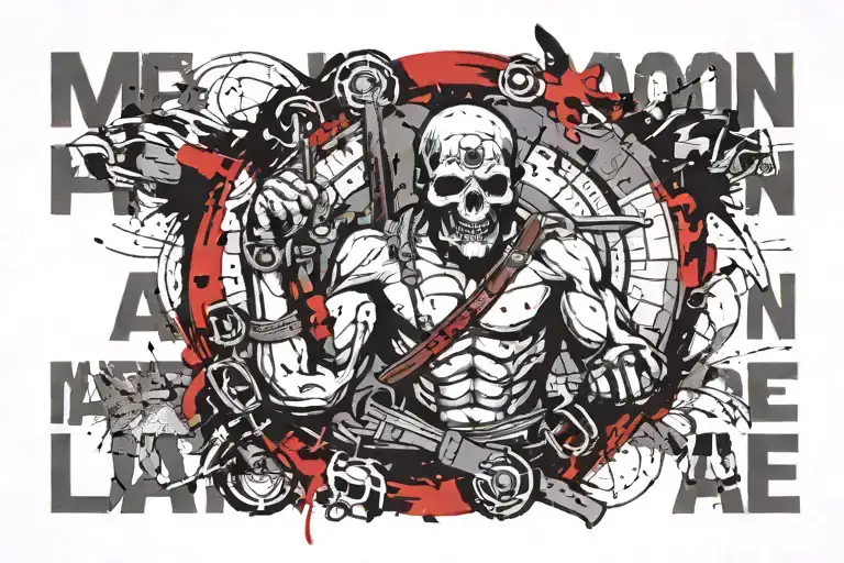 molon labe tattoo in ancient tattoo design idea