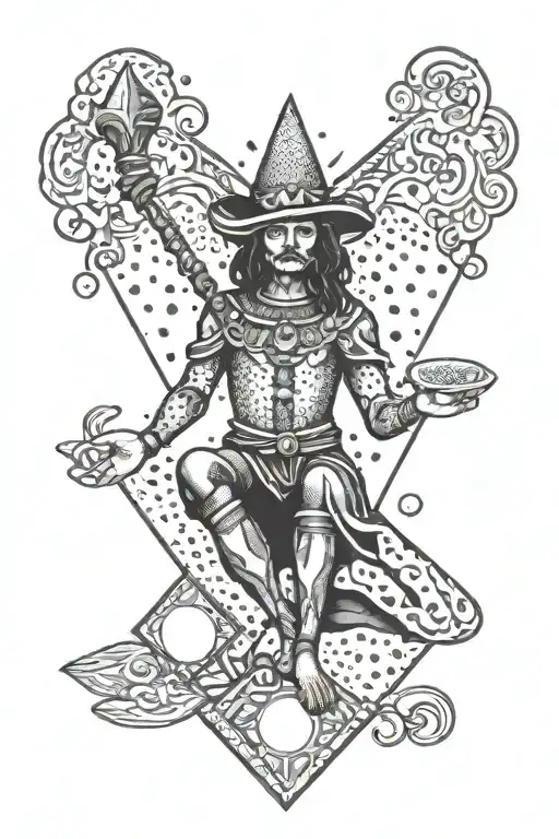 The fool tarot card  tattoo design idea