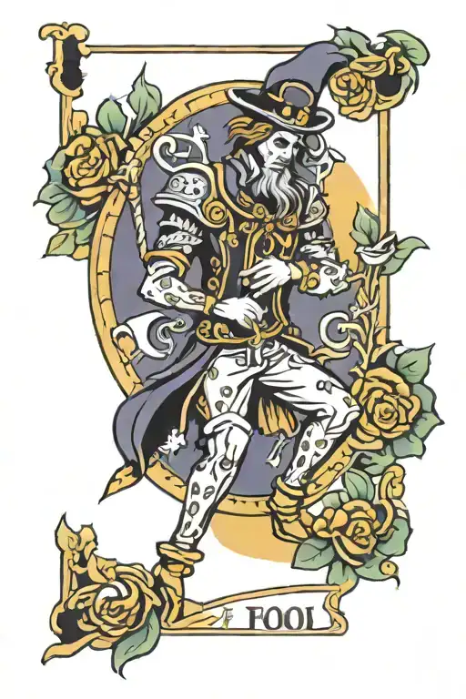 The fool tarot card  tattoo design idea