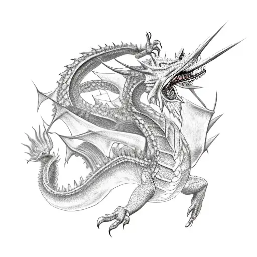 Alduin Dragon tattoo design idea
