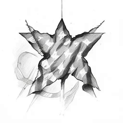 AMERICAN STARS AND STRIPES tattoo design idea