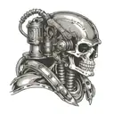 skeleton welder  tattoo design idea