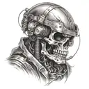 skeleton welder  tattoo design idea