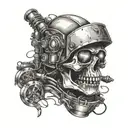 skeleton welder  tattoo design idea