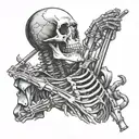 skeleton welding  tattoo design idea