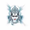 goddess Kali with abstract and geometric  tattoo design idea