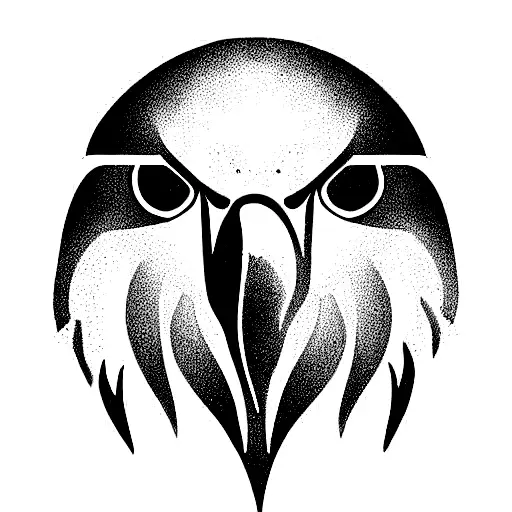 eagle face tattoo design idea