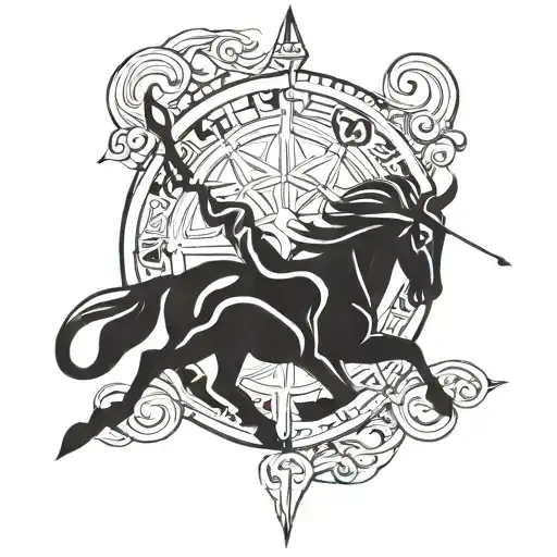 Zodiac sign Sagittarius, Zodiac sign Cancer, Zodiac sign Libra tattoo design idea