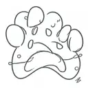 Paw Print with a name Ben tattoo design idea