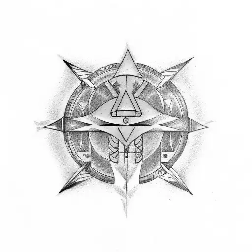 Aquarius Sagittarius Gemini glyph  tattoo design idea