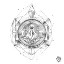 Aquarius Sagittarius Gemini glyph  tattoo design idea