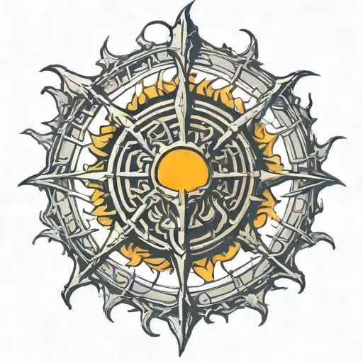Dark souls sun symbol  tattoo design idea