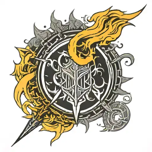 Dark souls sun symbol  tattoo design idea