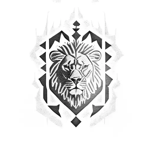 Symbol of Kurdistan's flag with a lion silhouette incorporated tattoo design idea