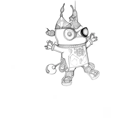 bluey tattoo design idea