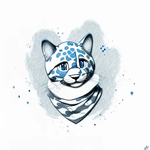 the name REMI with blues clues paw print and bluey tattoo design idea