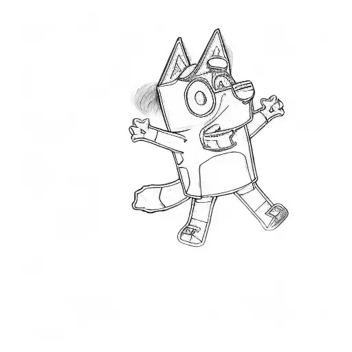 bluey tattoo design idea