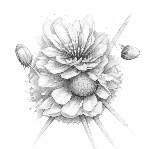 November, September, October, December, march, may, June, July birth flowers tattoo design idea