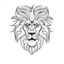 Lion, flores, Phoenix  tattoo design idea