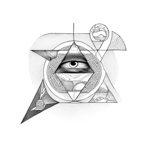 Triangle with the eye of Gravity Falls tattoo design idea