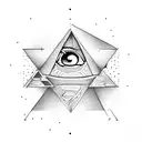 Triangle with the eye of Gravity Falls tattoo design idea