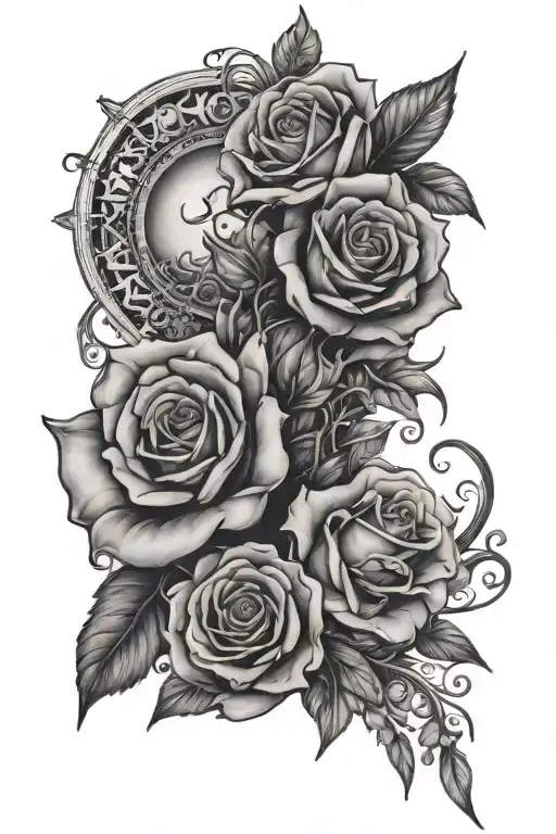 today tomorrow forever tattoo design idea