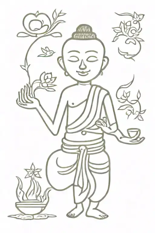 Buddhist tattoo design idea