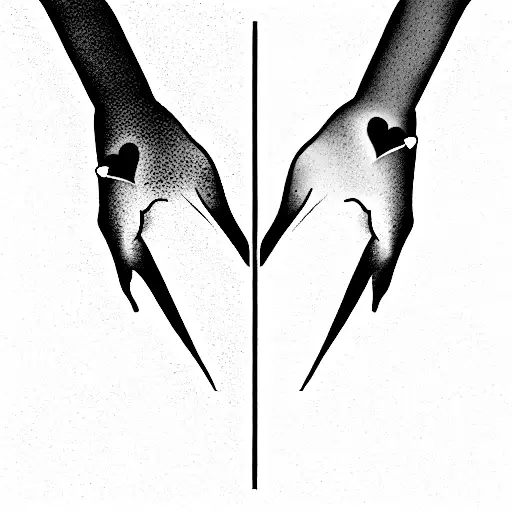 love over fear tattoo design idea