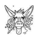 simple donkey tattoo design idea