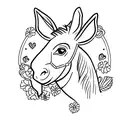 simple donkey tattoo design idea