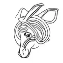 simple donkey tattoo design idea