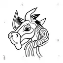 simple donkey tattoo design idea