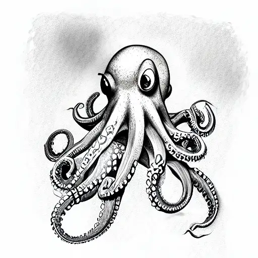 The tattoo could depict an octopus with its tentacles outstretched, as if it's r tattoo design idea