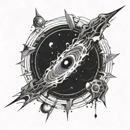 Interstellar black hole tattoo design idea