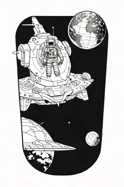 Interstellar movie poster tattoo design idea