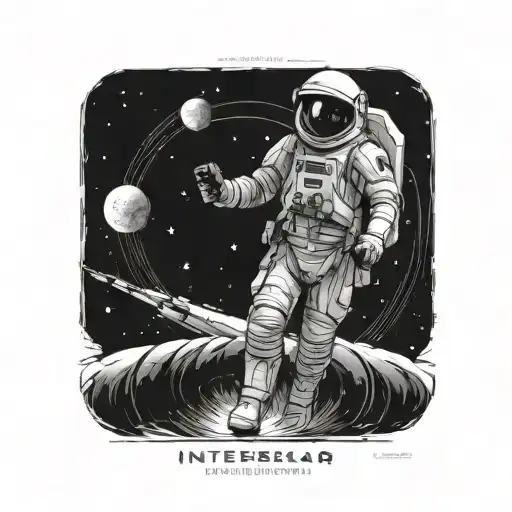 Interstellar movie poster tattoo design idea